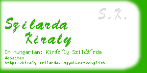 szilarda kiraly business card